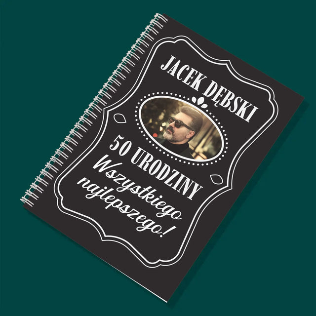 Zdjęcie I Podpis: 50 Urodziny Wszystkiego Najlepszego - Planer Dzienny z Nadrukiem