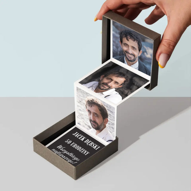 Zdjęcie I Podpis: 50 Urodziny Wszystkiego Najlepszego - Zestaw Zdjęć Harmonijka