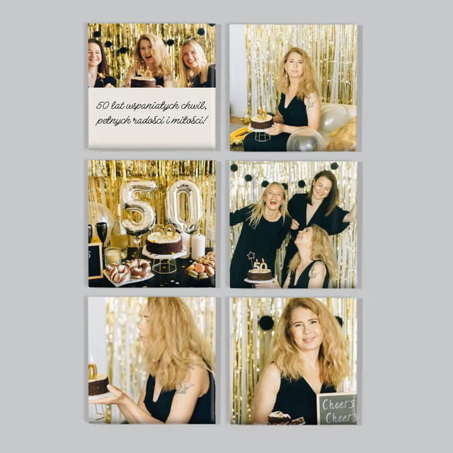 Fotokolaż: 50 Lat Wspaniałych Chwil - Zestaw Magnesów