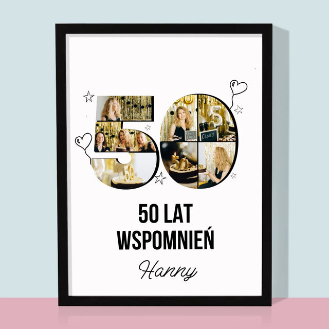 Kształt Ze Zdjęć: 50 Lat Wspomnień - Wydruk Obramowany