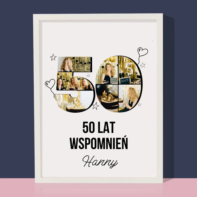 Kształt Ze Zdjęć: 50 Lat Wspomnień - Wydruk Obramowany