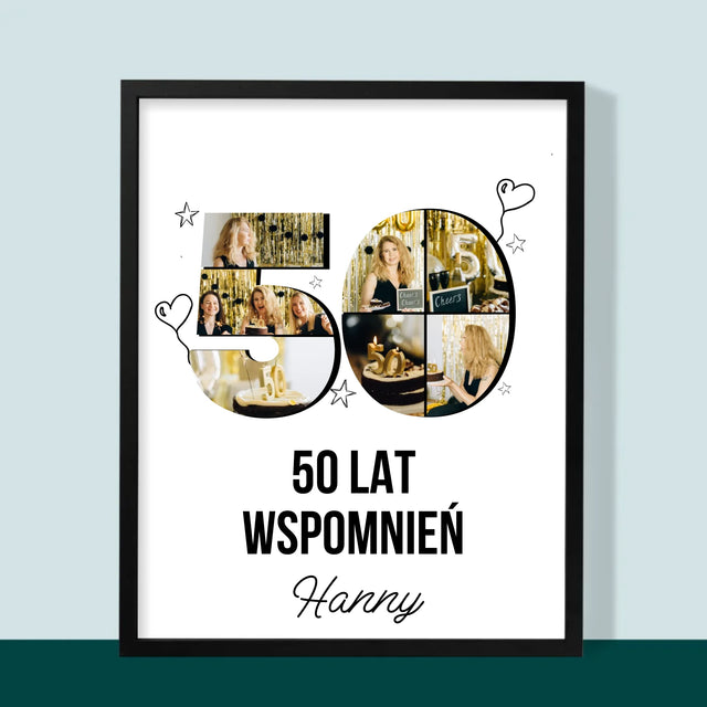 Kształt Ze Zdjęć: 50 Lat Wspomnień - Wydruk Obramowany