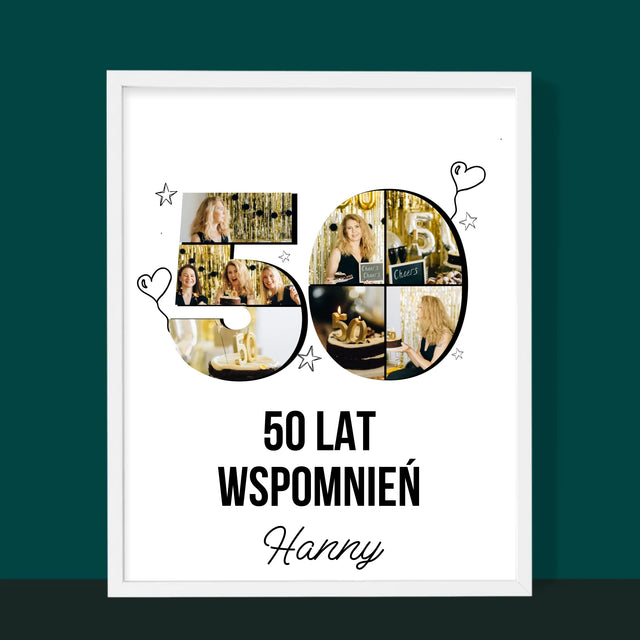 Kształt Ze Zdjęć: 50 Lat Wspomnień - Wydruk Obramowany