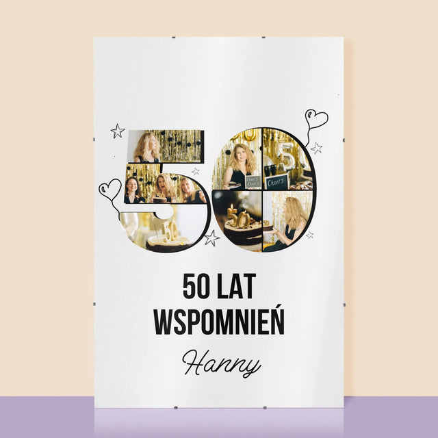 Kształt Ze Zdjęć: 50 Lat Wspomnień - Personalizowany Plakat