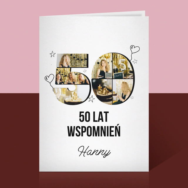 Kształt Ze Zdjęć: 50 Lat Wspomnień - Kartka Z Życzeniami