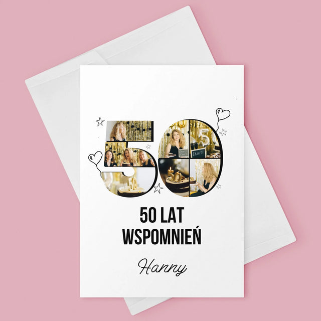 Kształt Ze Zdjęć: 50 Lat Wspomnień - Kartka Z Życzeniami
