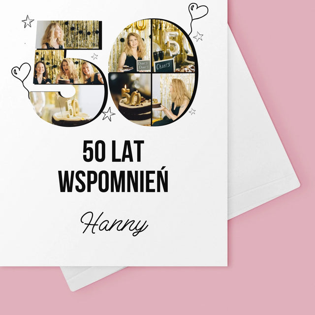 Kształt Ze Zdjęć: 50 Lat Wspomnień - Kartka Z Życzeniami