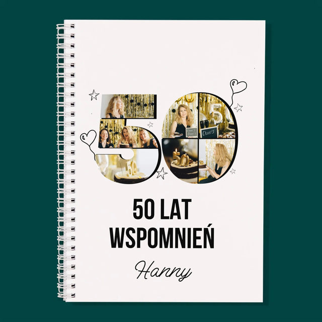 Kształt Ze Zdjęć: 50 Lat Wspomnień - Planer Dzienny z Nadrukiem