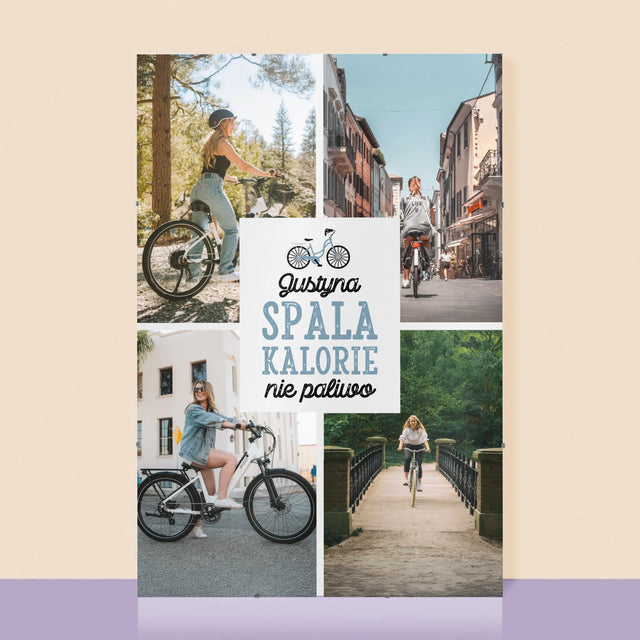 Fotokolaż: Spala Kalorie, Nie Paliwo - Personalizowany Plakat