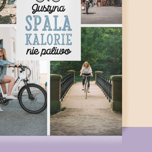 Fotokolaż: Spala Kalorie, Nie Paliwo - Personalizowany Plakat