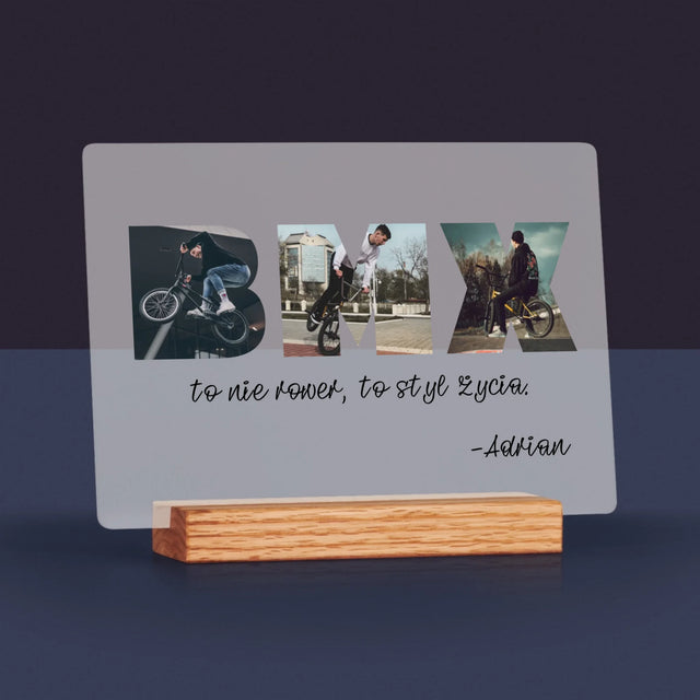 Słowo Ze Zdjęć: Bmx - Wydruk Na Szkle Akrylowym