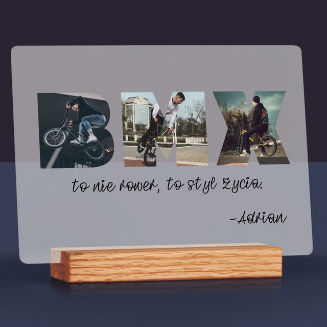 Słowo Ze Zdjęć: Bmx - Wydruk Na Szkle Akrylowym