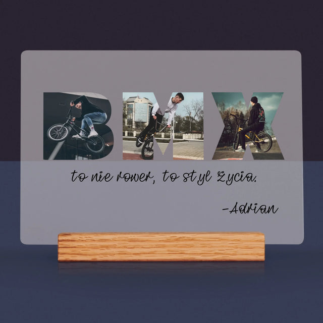 Słowo Ze Zdjęć: Bmx - Wydruk Na Szkle Akrylowym