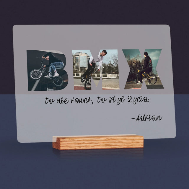 Słowo Ze Zdjęć: Bmx - Wydruk Na Szkle Akrylowym