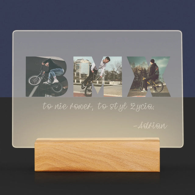 Słowo Ze Zdjęć: Bmx - Wydruk Na Szkle Akrylowym