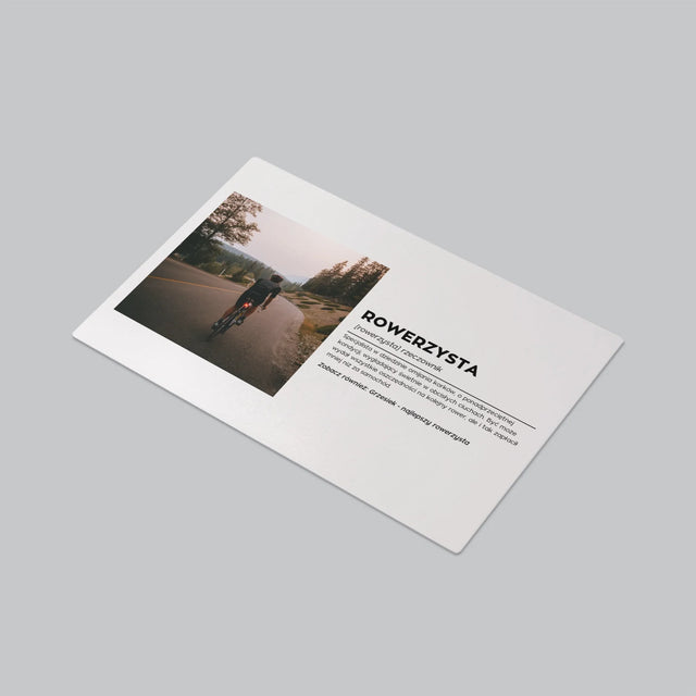 Zdjęcie I Podpis: Rowerzysta Definicja - Podkładka Na Biurko