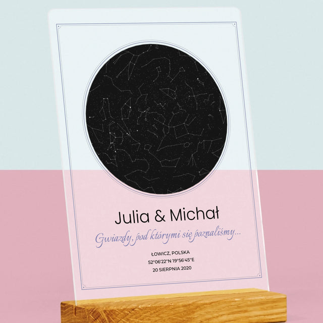 Mapa Gwiazd: Pod Gwiazdami - Wydruk Na Szkle Akrylowym