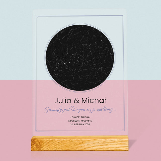 Mapa Gwiazd: Pod Gwiazdami - Wydruk Na Szkle Akrylowym