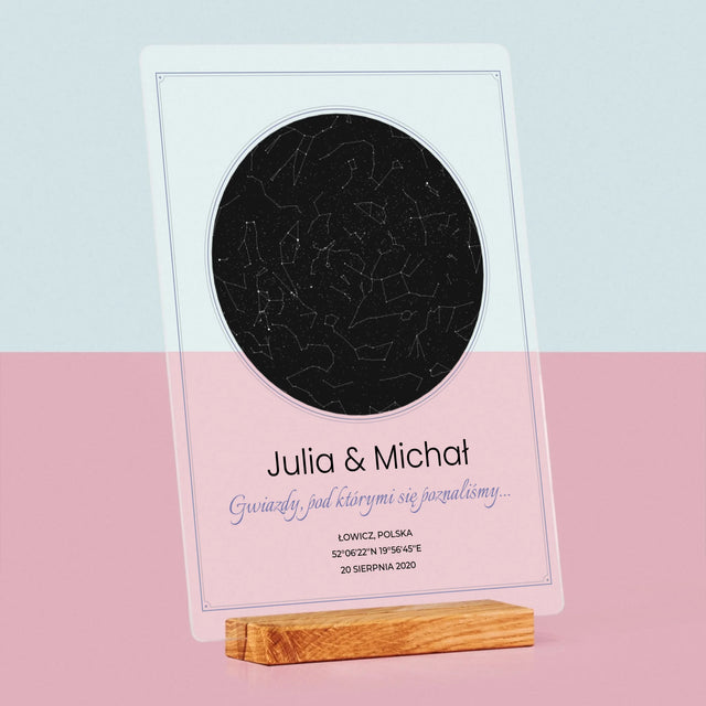 Mapa Gwiazd: Pod Gwiazdami - Wydruk Na Szkle Akrylowym