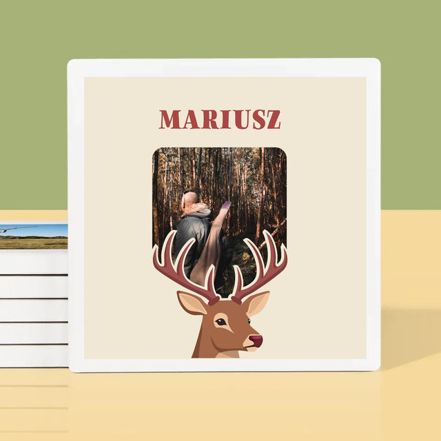 Zdjęcie I Podpis: Jeleń - Podkładki Pod Kubki