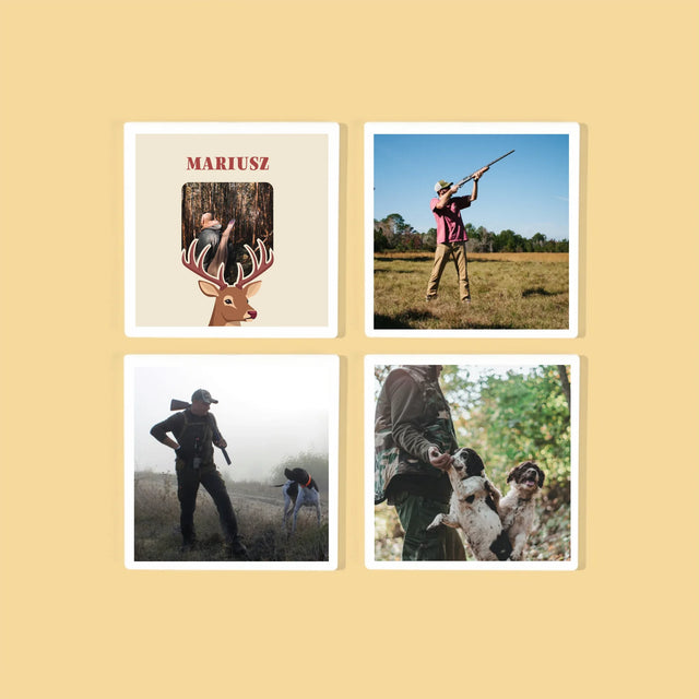 Zdjęcie I Podpis: Jeleń - Podkładki Pod Kubki