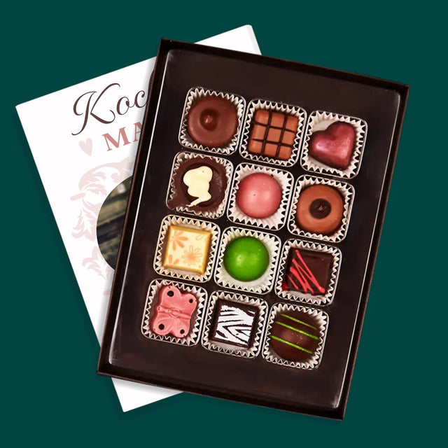 Słowo Ze Zdjęć: Kochanej Mamie z Okazji 60 Urodzin - Personalizowane Praliny