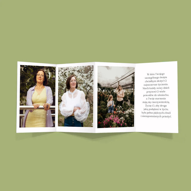 Słowo Ze Zdjęć: Kochanej Mamie z Okazji 60 Urodzin - Duża Harmonijka Ze Zdjęć