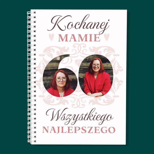 Słowo Ze Zdjęć: Kochanej Mamie z Okazji 60 Urodzin - Planer Na Spirali - Dzienny