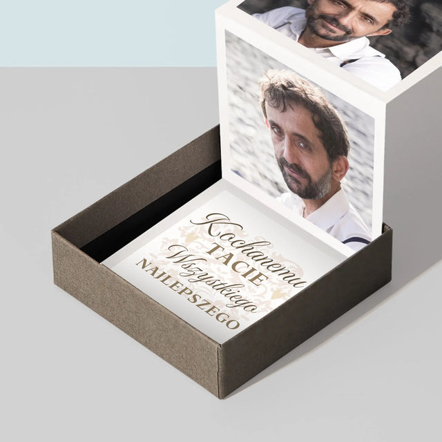 Słowo Ze Zdjęć: Kochanemu Tacie z Okazji 60 Urodzin - Zestaw Zdjęć Harmonijka