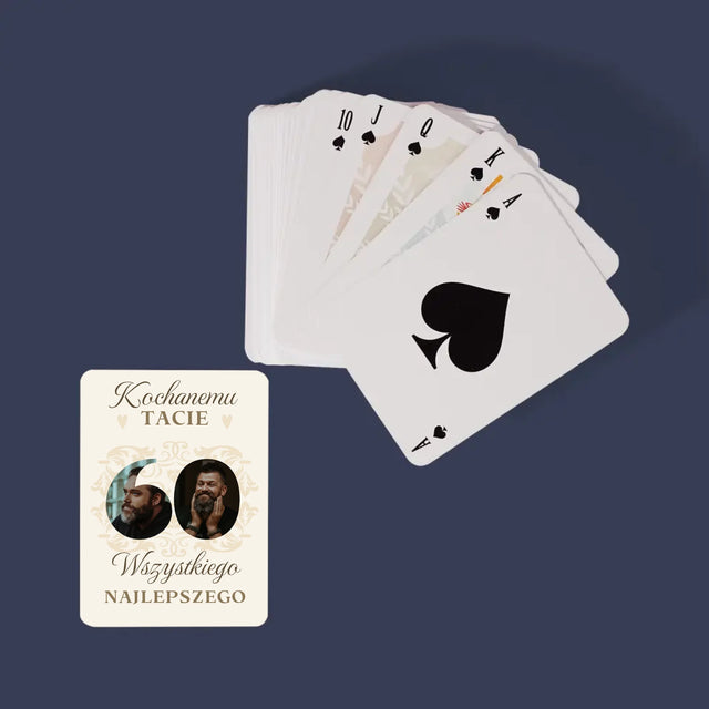 Słowo Ze Zdjęć: Kochanemu Tacie z Okazji 60 Urodzin - Karty Do Gry