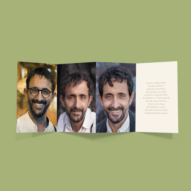 Słowo Ze Zdjęć: Kochanemu Tacie z Okazji 60 Urodzin - Duża Harmonijka Ze Zdjęć