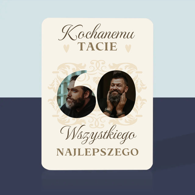 Słowo Ze Zdjęć: Kochanemu Tacie z Okazji 60 Urodzin - Karty Do Gry