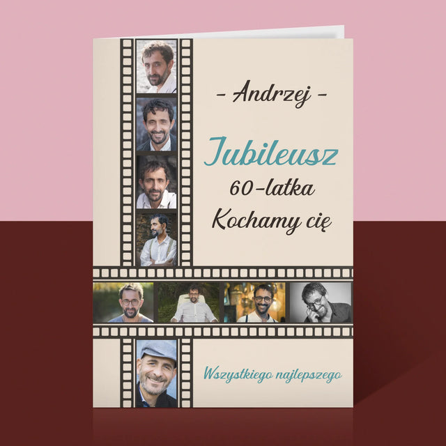 Fotokolaż: Jubileusz 60-Latka - Kartka z Życzeniami