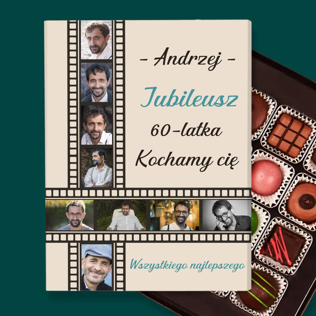Fotokolaż: Jubileusz 60-Latka - Personalizowane Praliny