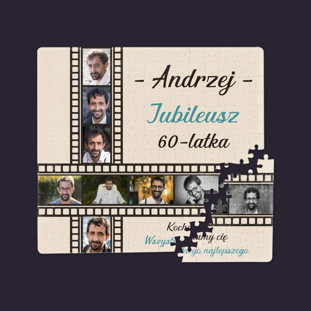 Fotokolaż: Jubileusz 60-Latka - Personalizowane Puzzle