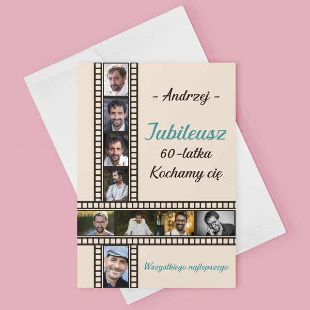 Fotokolaż: Jubileusz 60-Latka - Kartka z Życzeniami