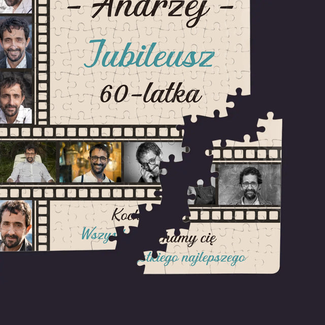 Fotokolaż: Jubileusz 60-Latka - Personalizowane Puzzle