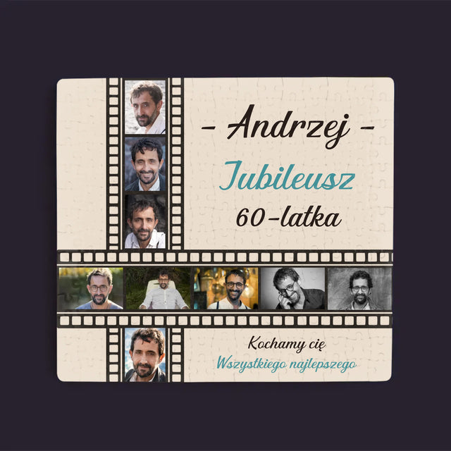 Fotokolaż: Jubileusz 60-Latka - Personalizowane Puzzle