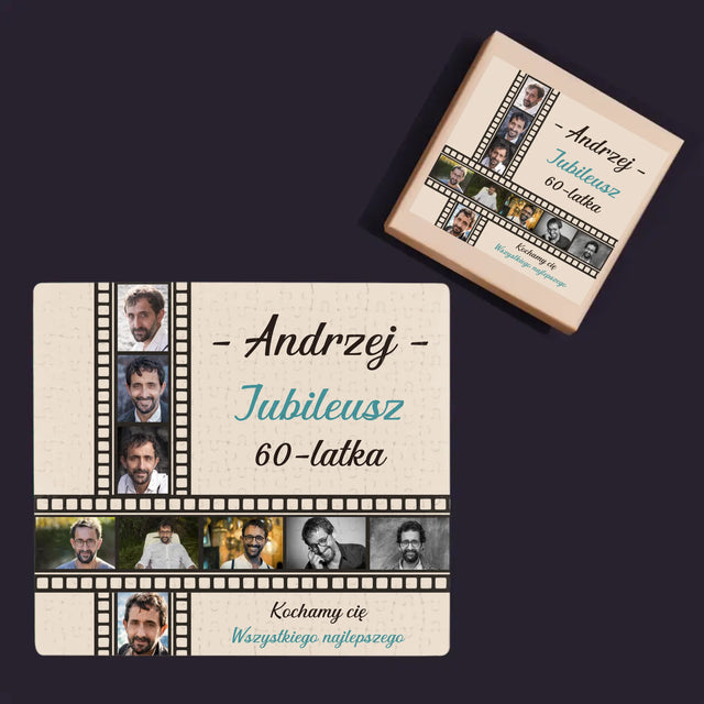 Fotokolaż: Jubileusz 60-Latka - Personalizowane Puzzle