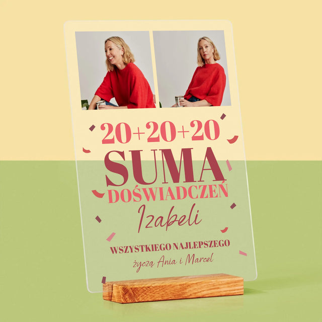 Fotokolaż: Suma Doświadczeń - Wydruk Na Szkle Akrylowym