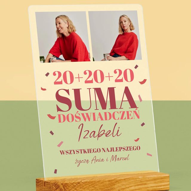 Fotokolaż: Suma Doświadczeń - Wydruk Na Szkle Akrylowym