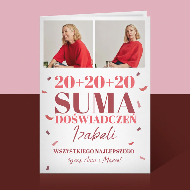 Fotokolaż: Suma Doświadczeń - Kartka z Życzeniami