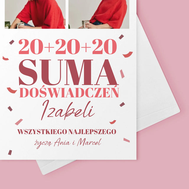 Fotokolaż: Suma Doświadczeń - Kartka z Życzeniami