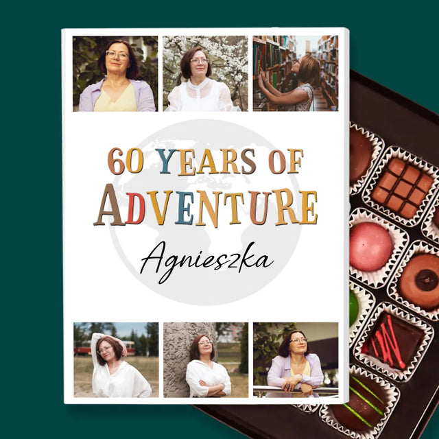 Fotokolaż: 60 Years Of Adventure - Personalizowane Praliny