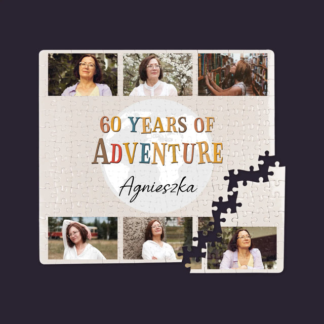 Fotokolaż: 60 Years Of Adventure - Personalizowane Puzzle