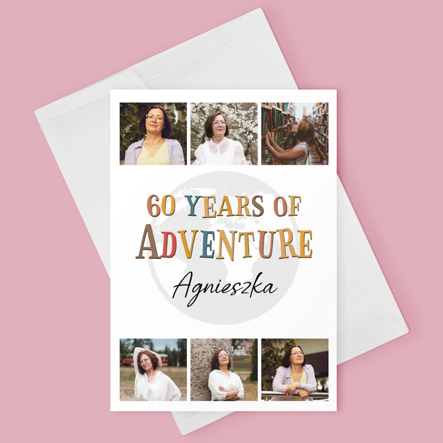 Fotokolaż: 60 Years Of Adventure - Kartka z Życzeniami