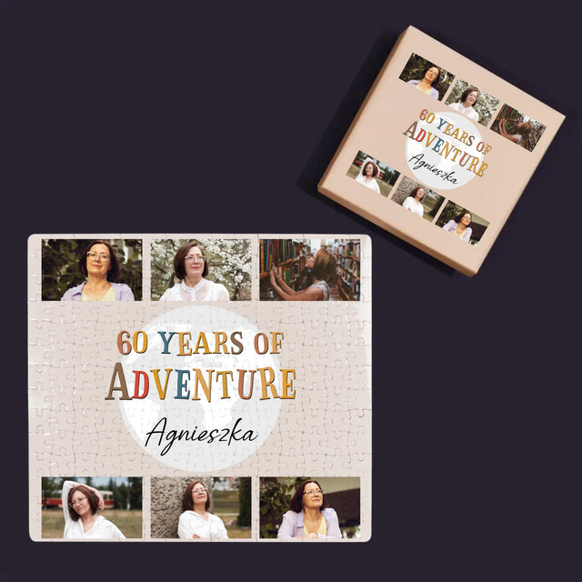 Fotokolaż: 60 Years Of Adventure - Personalizowane Puzzle