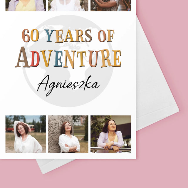 Fotokolaż: 60 Years Of Adventure - Kartka z Życzeniami