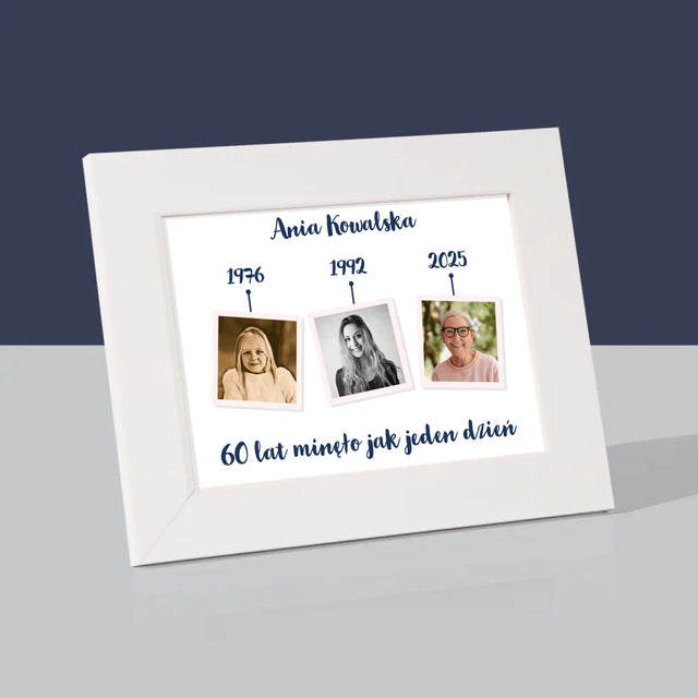 Fotokolaż: 60 Lat Minęło Jak Jeden Dzień - Ramka Na Zdjęcie