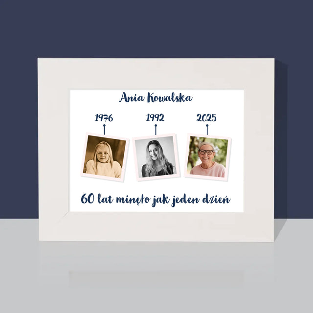 Fotokolaż: 60 Lat Minęło Jak Jeden Dzień - Ramka Na Zdjęcie